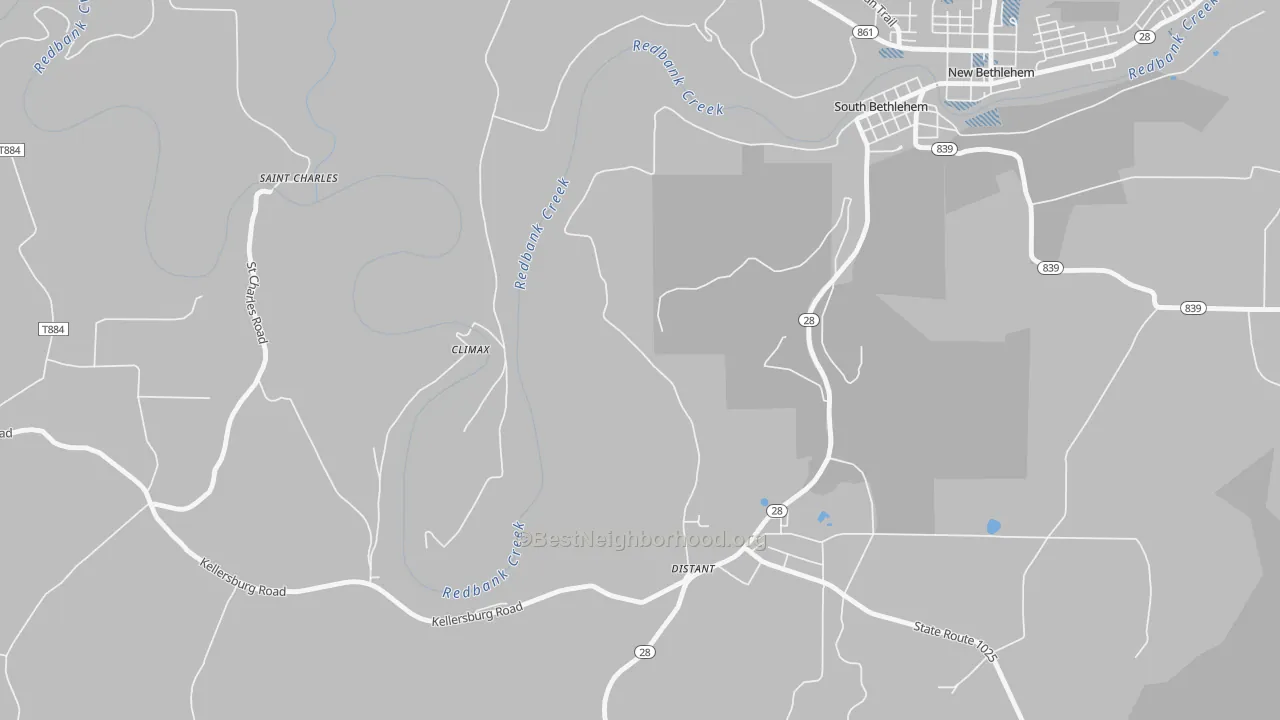 Transit Grade map of Distant, PA