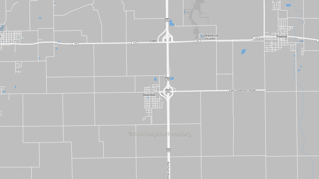 Transit Grade map of Divernon, IL