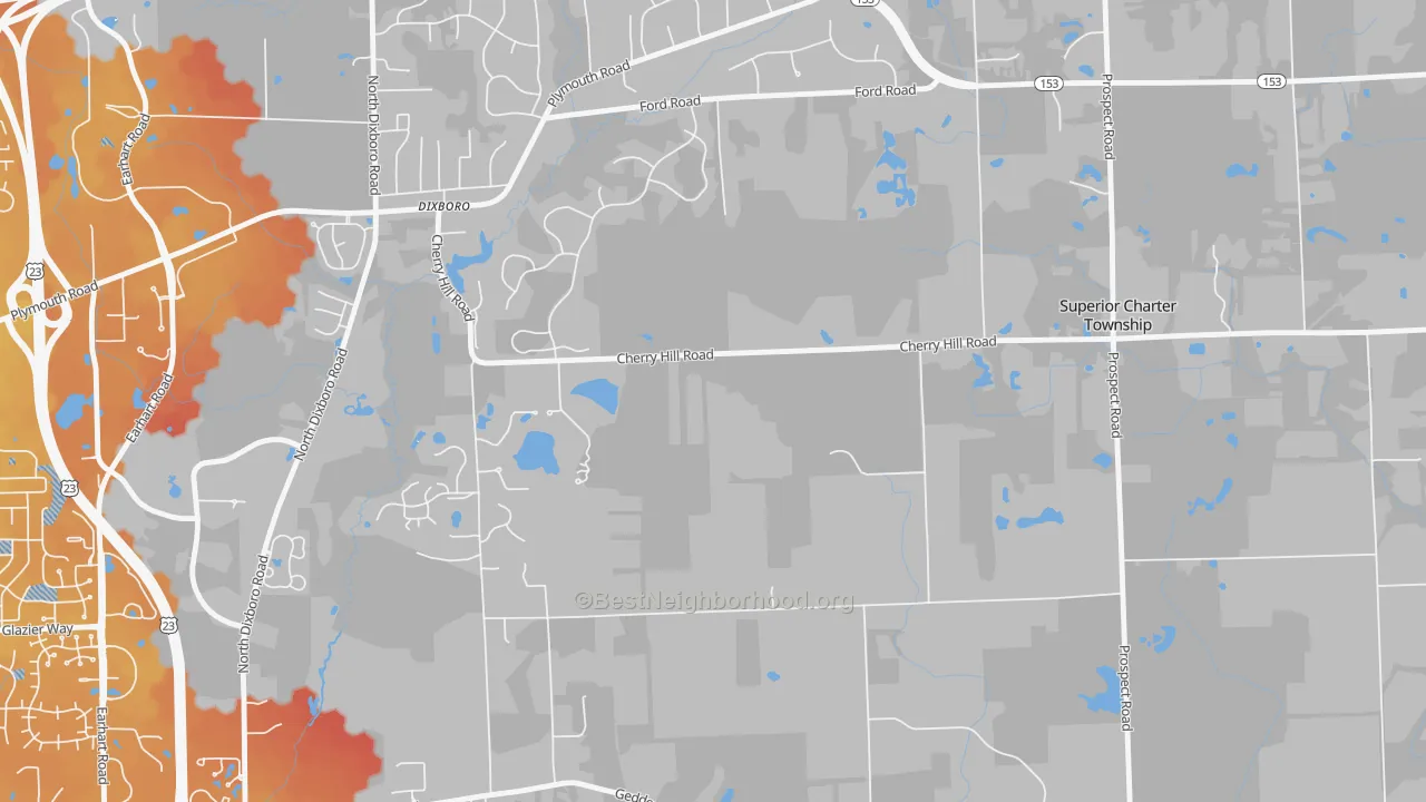 Transit Grade map of Dixboro, MI