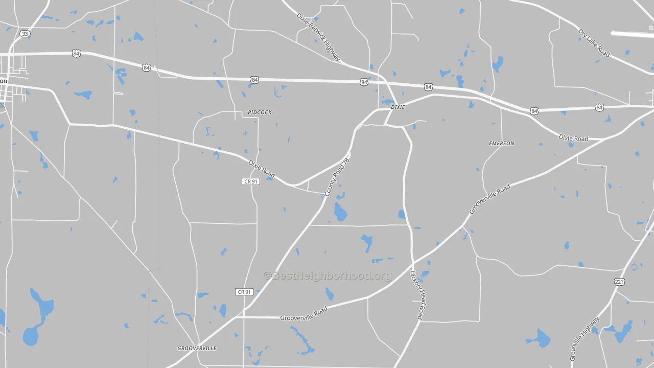 Transit Grade map of Dixie, GA