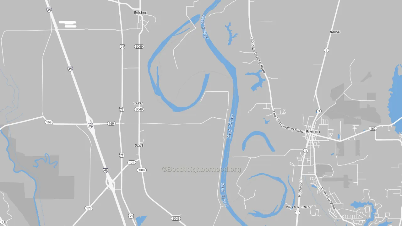 Transit Grade map of Dixie, LA