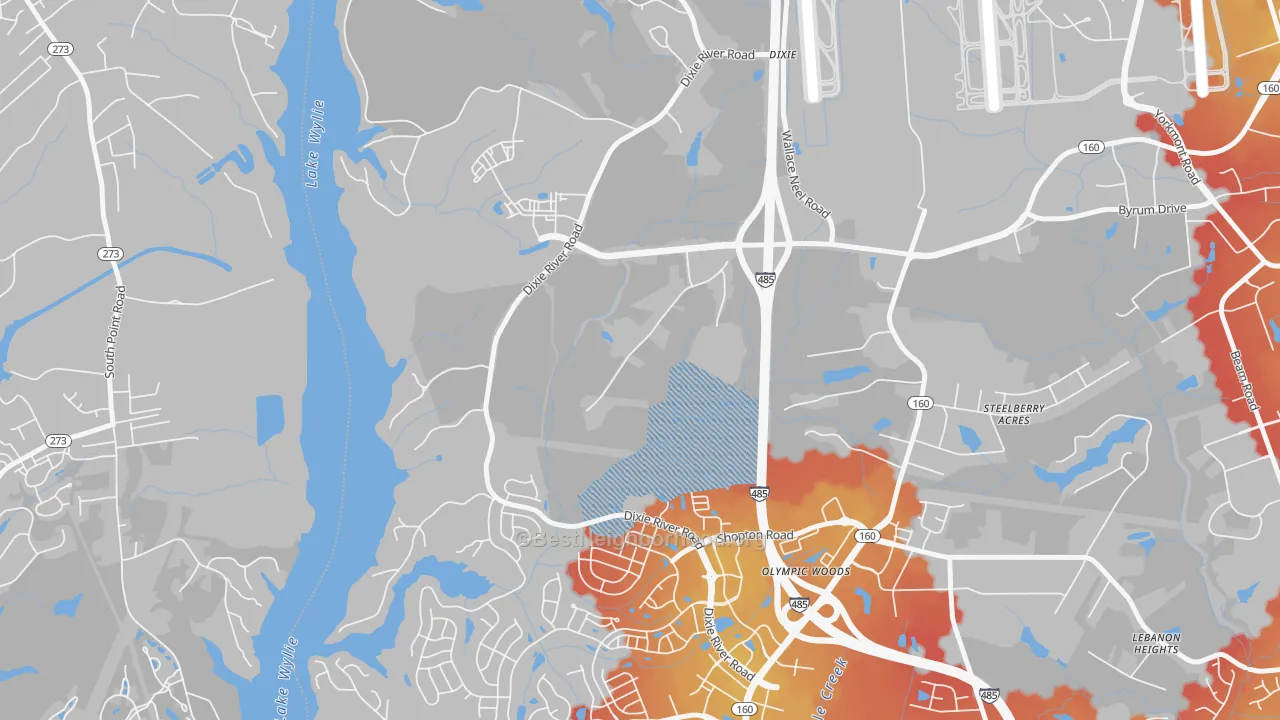Transit Grade map of Dixie, NC