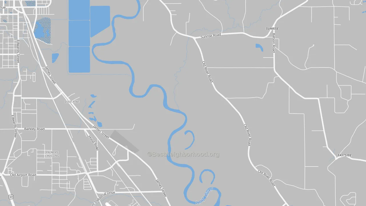 Transit Grade map of Dixie Pine, MS