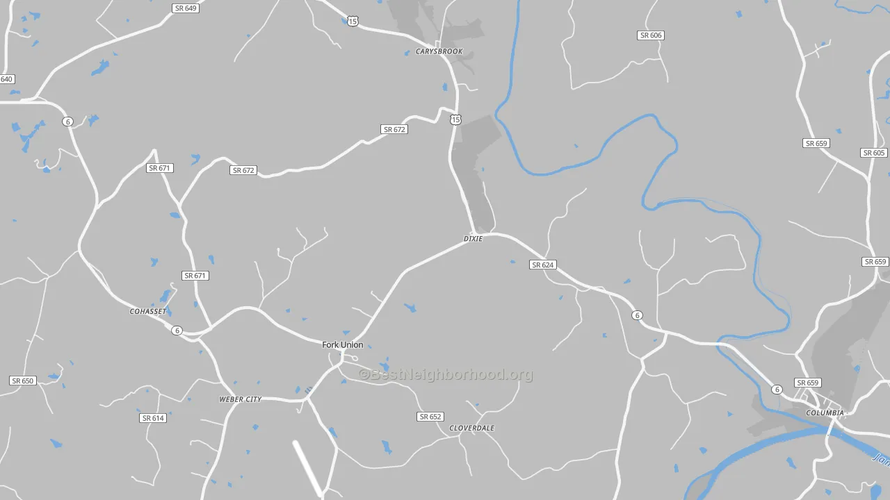 Transit Grade map of Dixie, VA