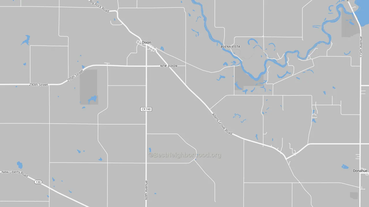 Transit Grade map of Dixon, IA