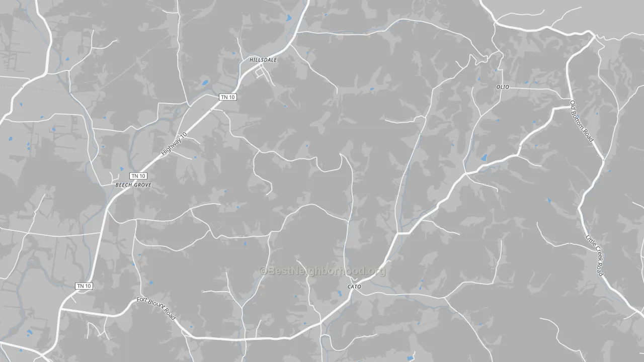 Transit Grade map of Dixon Springs, TN