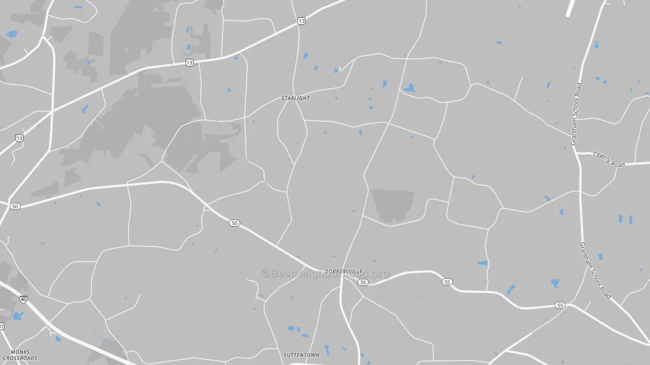 Transit Grade map of Dobbersville, NC