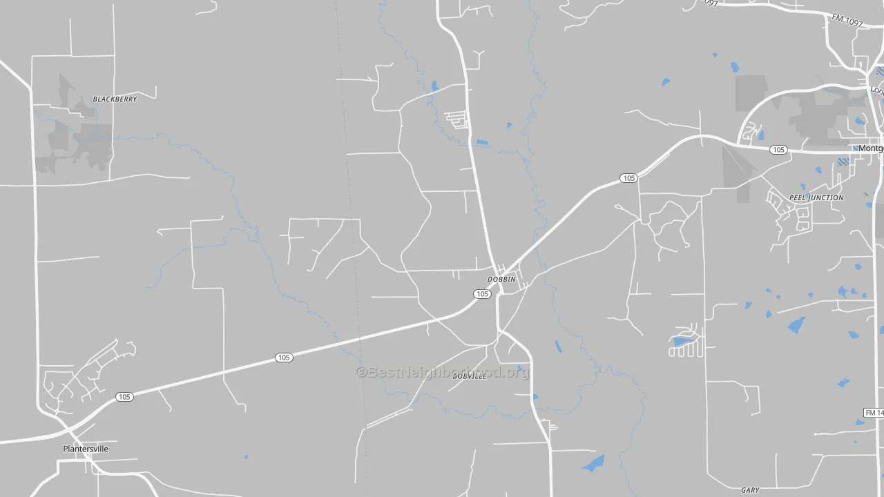 Transit Grade map of Dobbin, TX