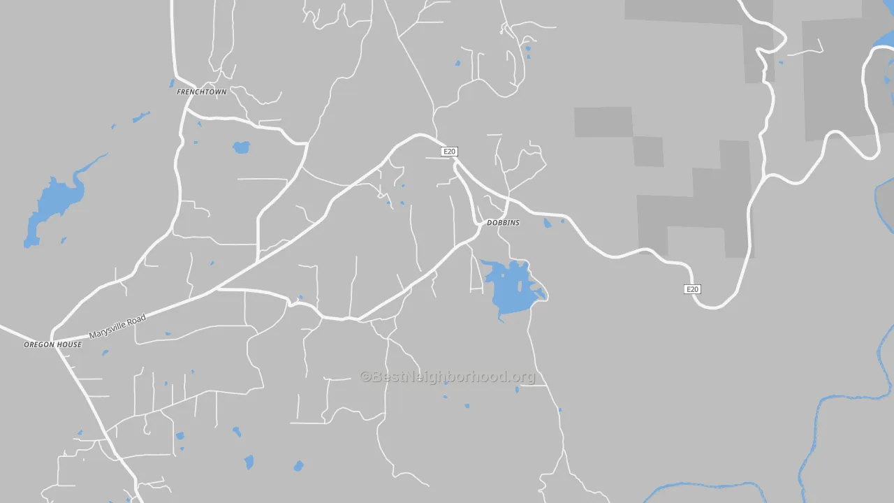 Transit Grade map of Dobbins, CA