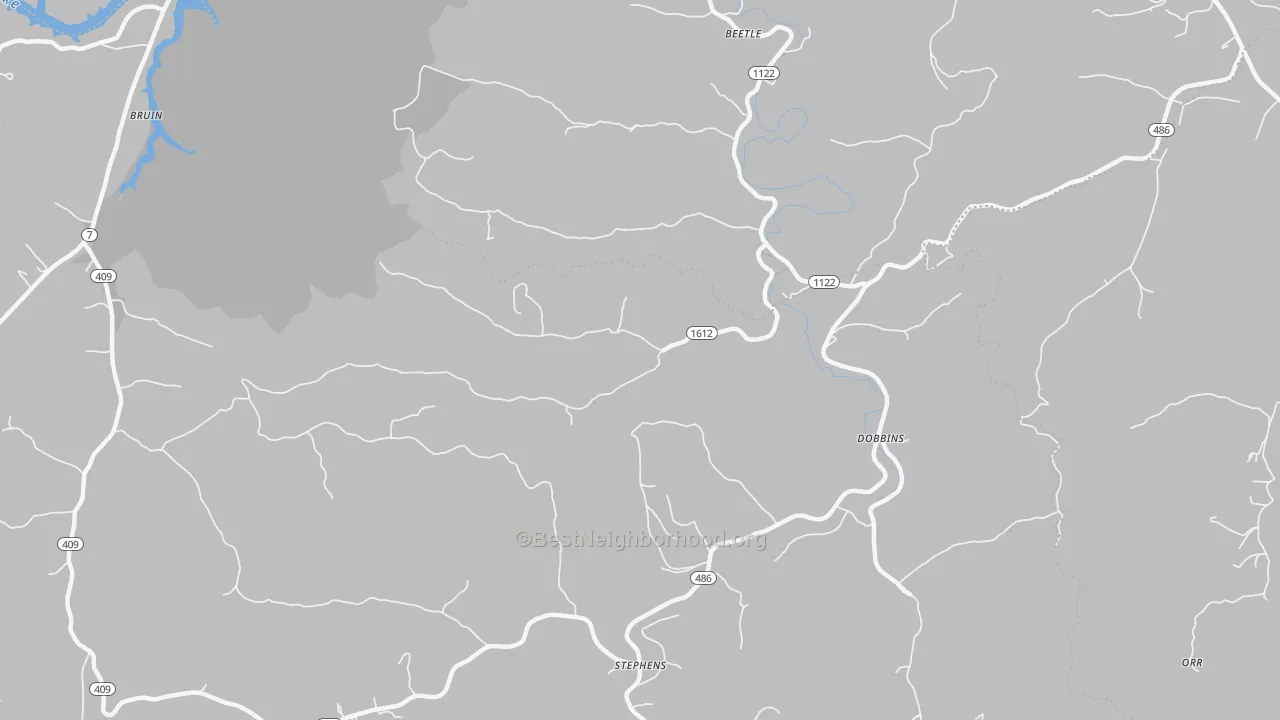Transit Grade map of Dobbins, KY