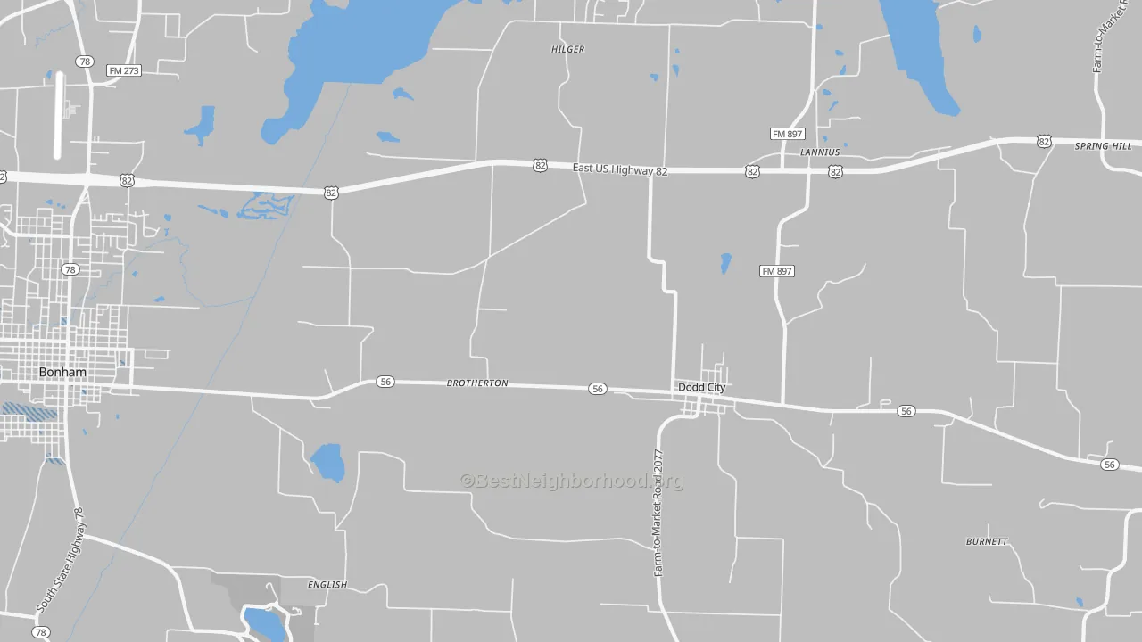 Transit Grade map of Dodd City, TX
