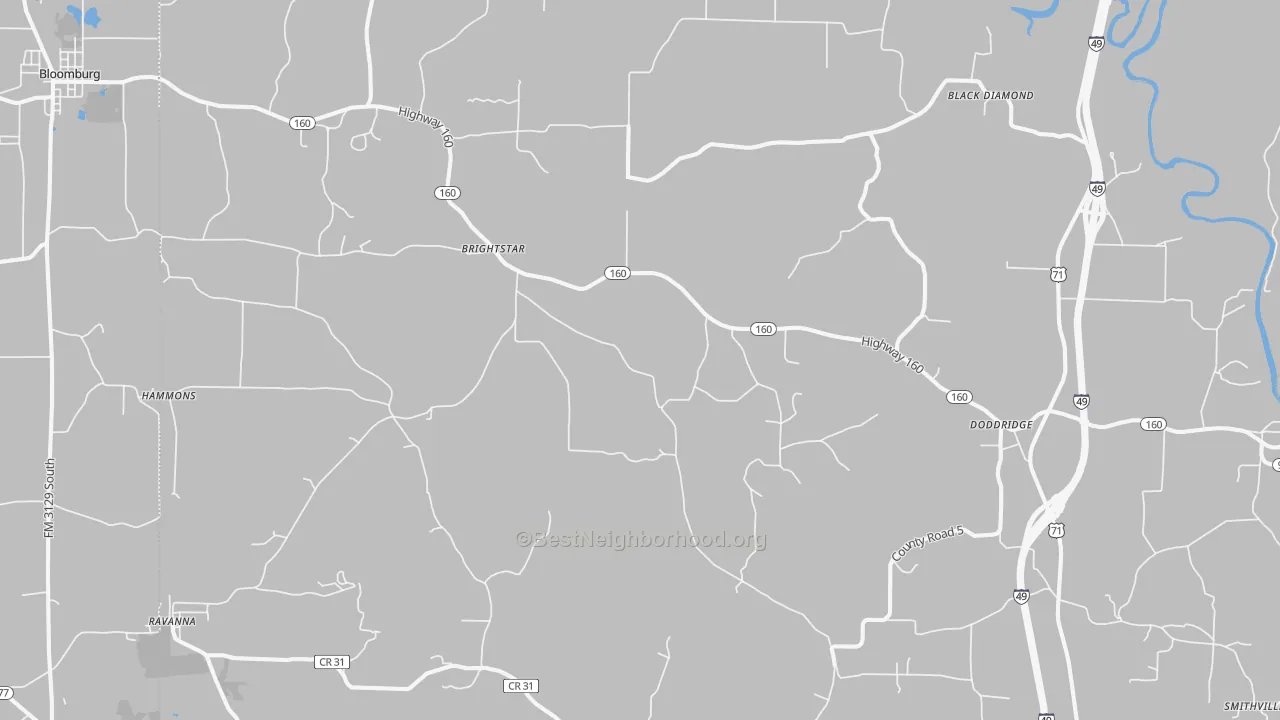 Transit Grade map of Doddridge, AR