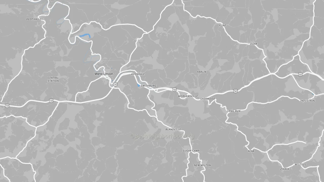Transit Grade map of Doddridge County, WV