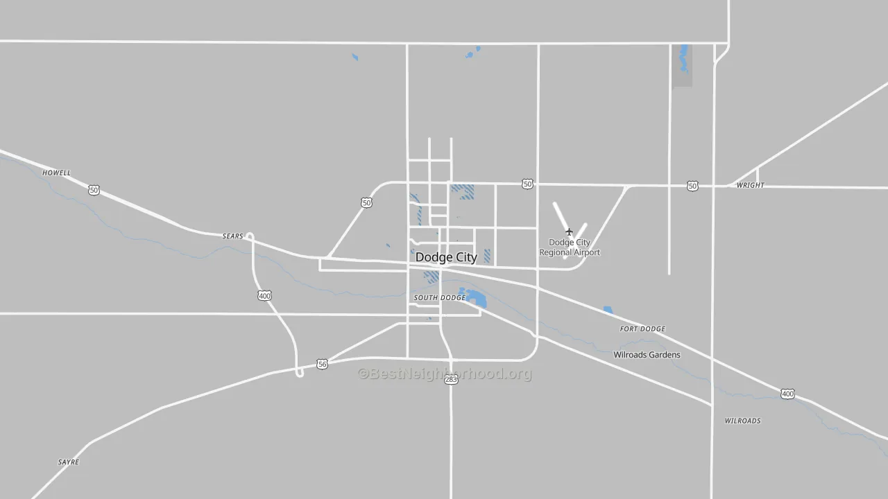 Transit Grade map of Dodge City, KS