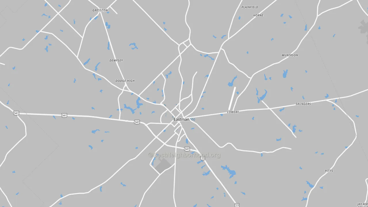 Transit Grade map of Dodge County, GA
