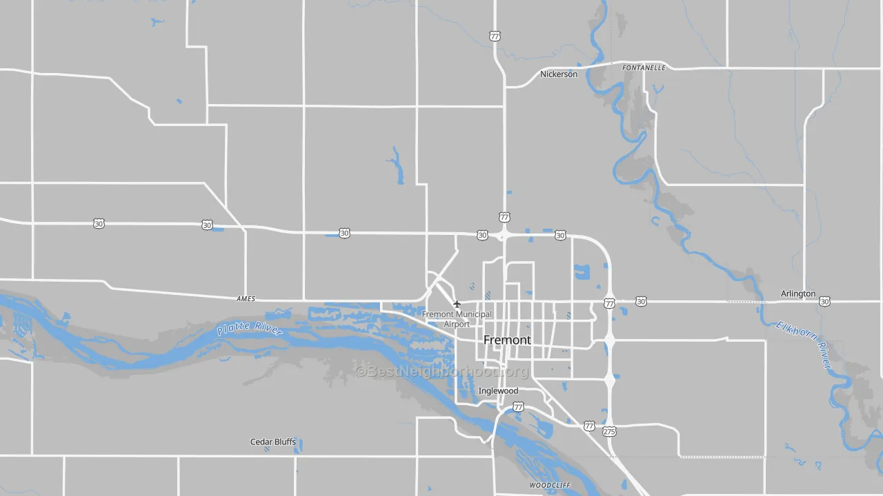Transit Grade map of Dodge County, NE