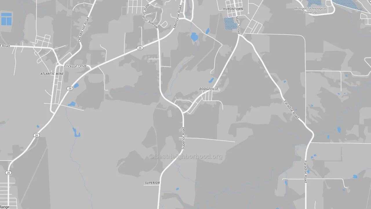 Transit Grade map of Dodgeville, MI