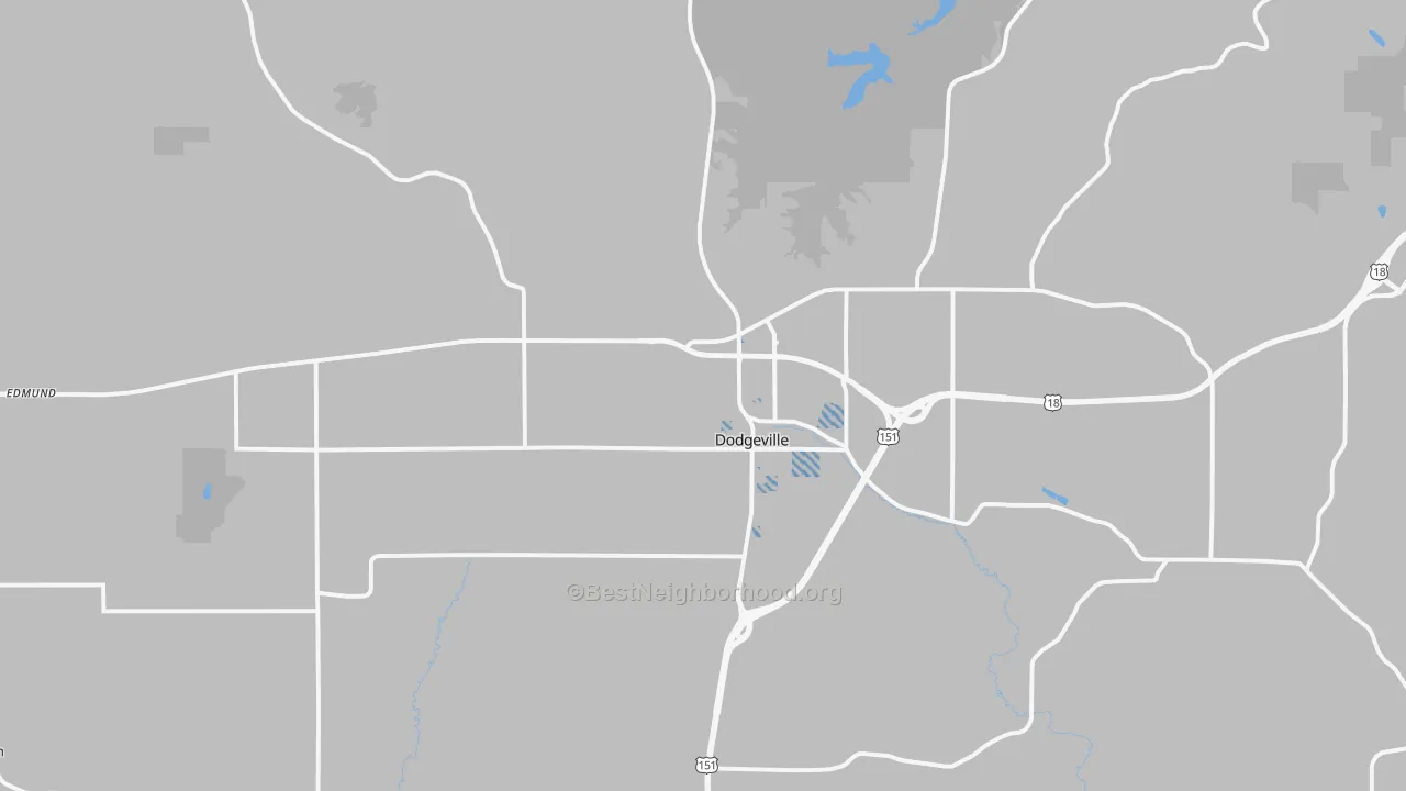 Transit Grade map of Dodgeville, WI