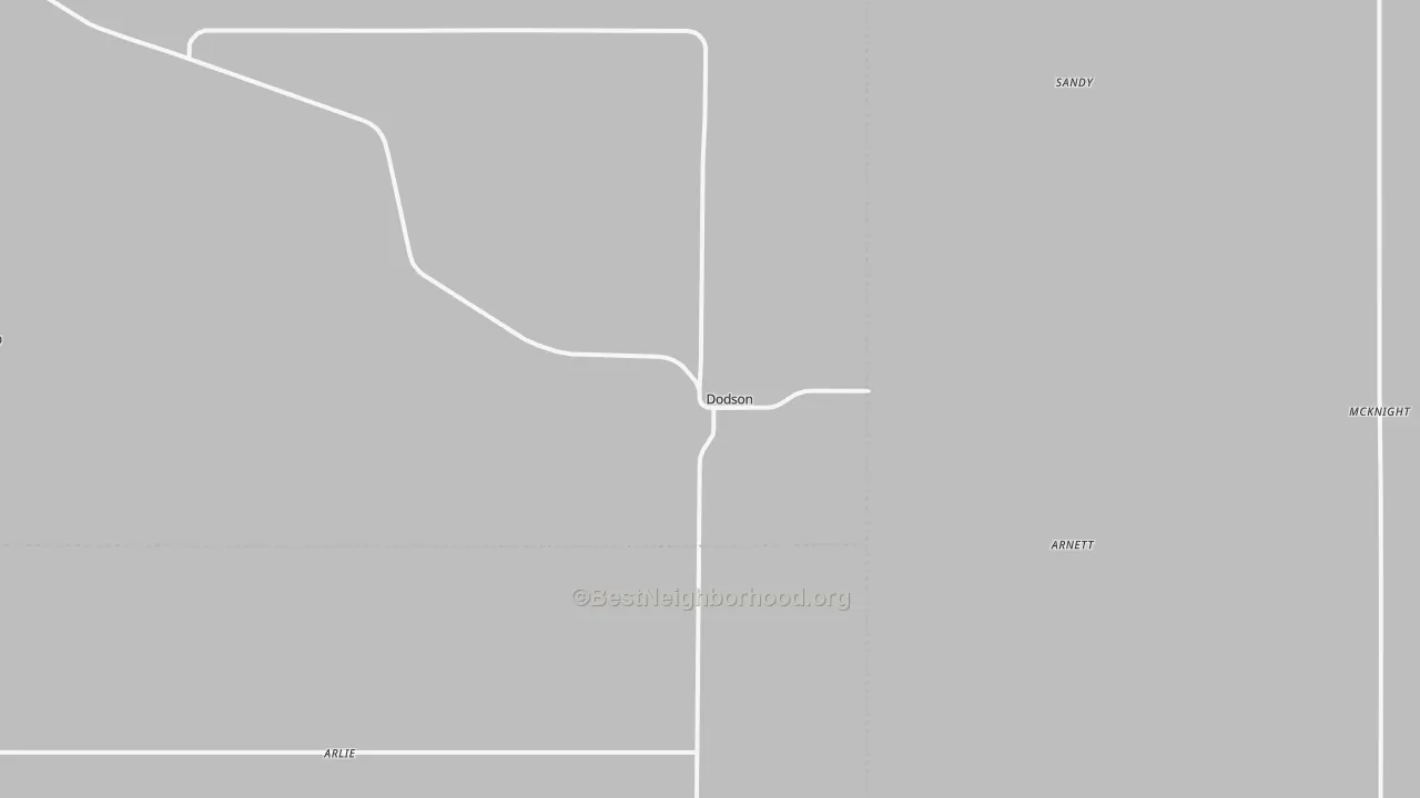 Transit Grade map of Dodson, TX