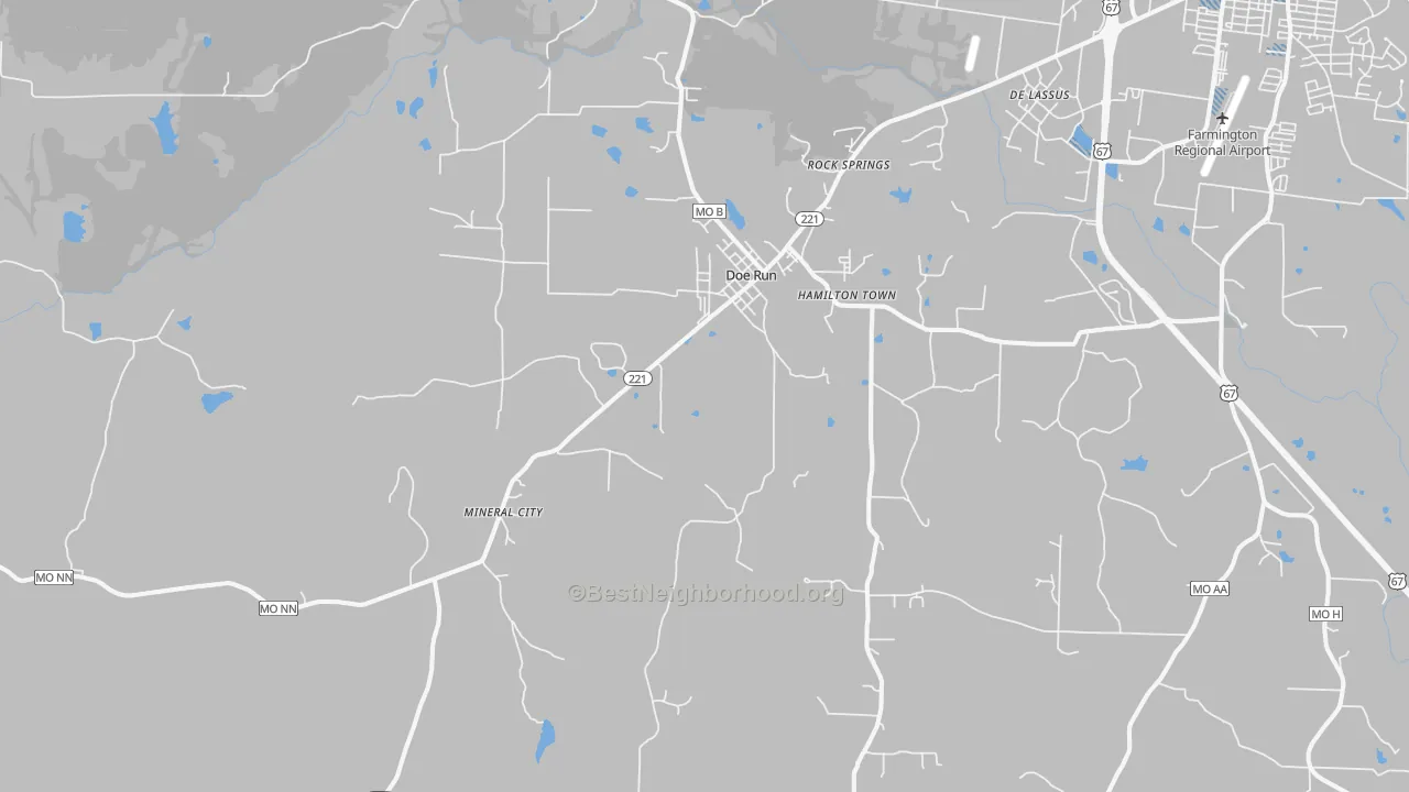 Transit Grade map of Doe Run, MO