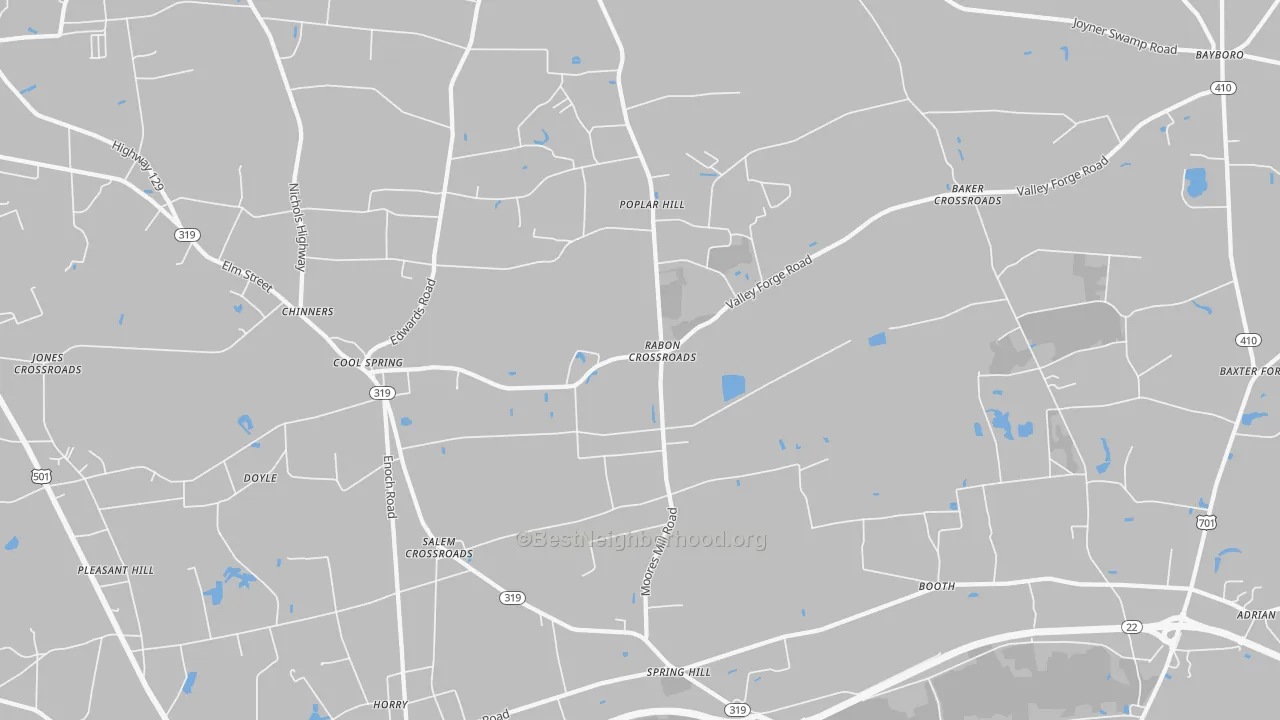 Transit Grade map of Dog Bluff, SC