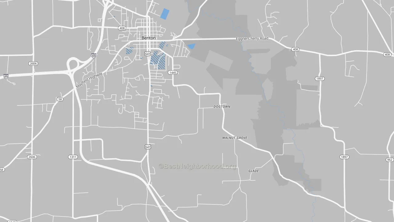 Transit Grade map of Dogtown, KY