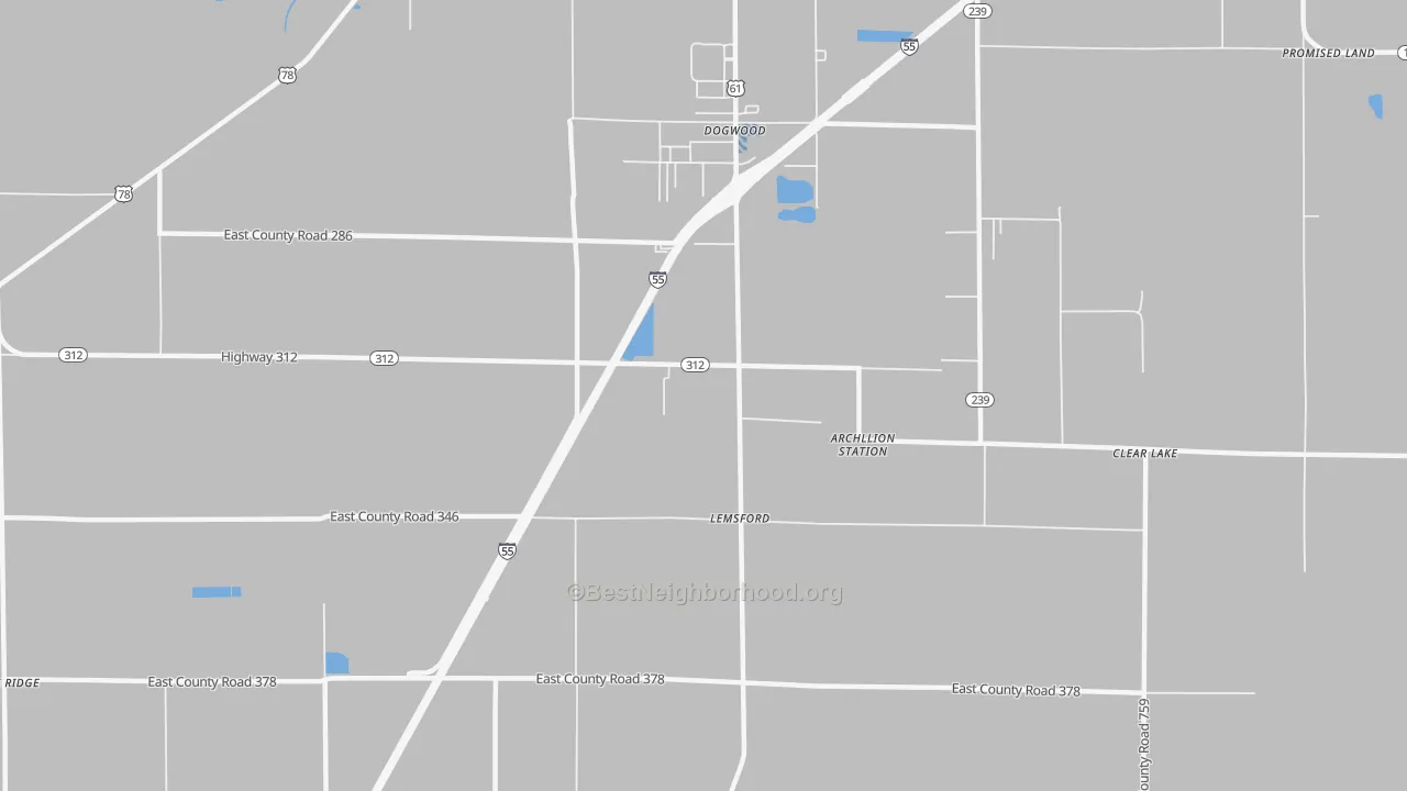 Transit Grade map of Dogwood, AR