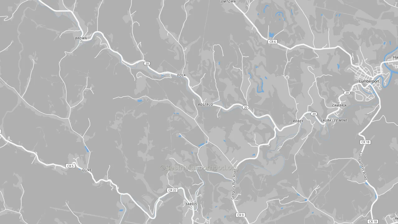 Transit Grade map of Dola, WV