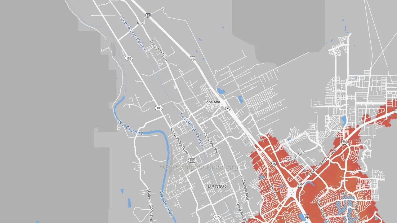 Transit Grade map of Dona Ana, NM