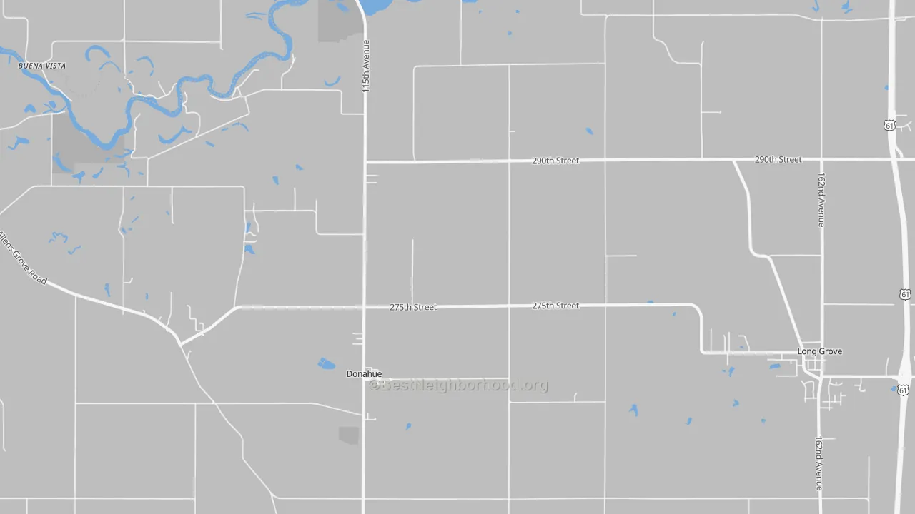 Transit Grade map of Donahue, IA