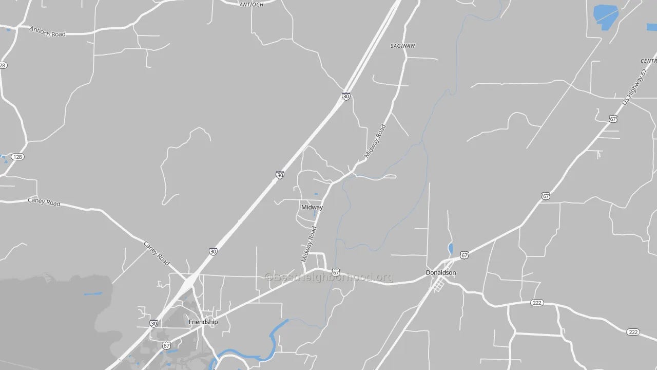 Transit Grade map of Donaldson, AR