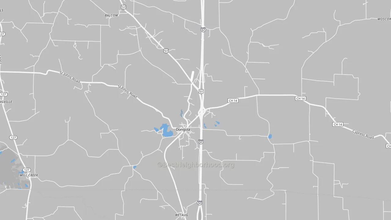 Transit Grade map of Dongola, IL