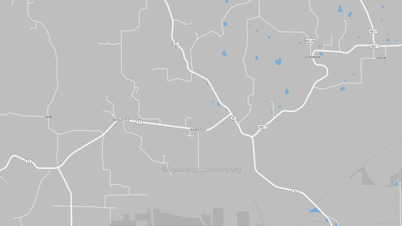 Transit Grade map of Dongola, MO