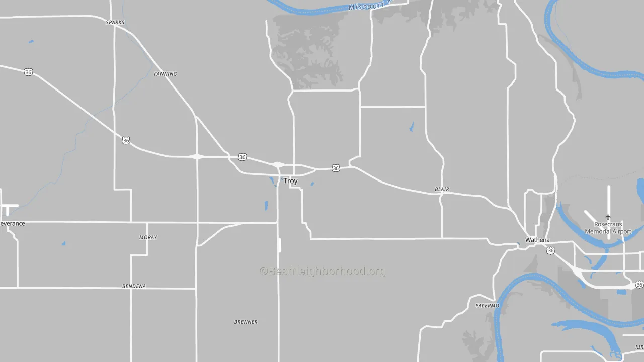 Transit Grade map of Doniphan County, KS