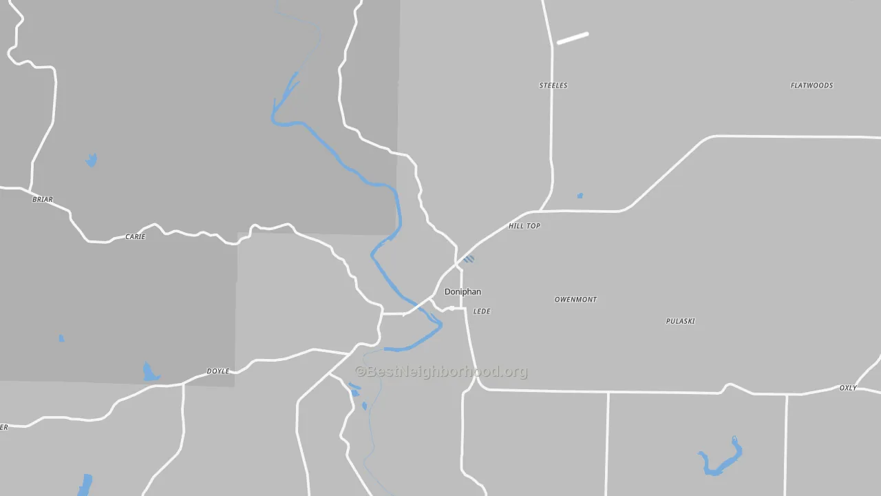 Transit Grade map of Doniphan, MO