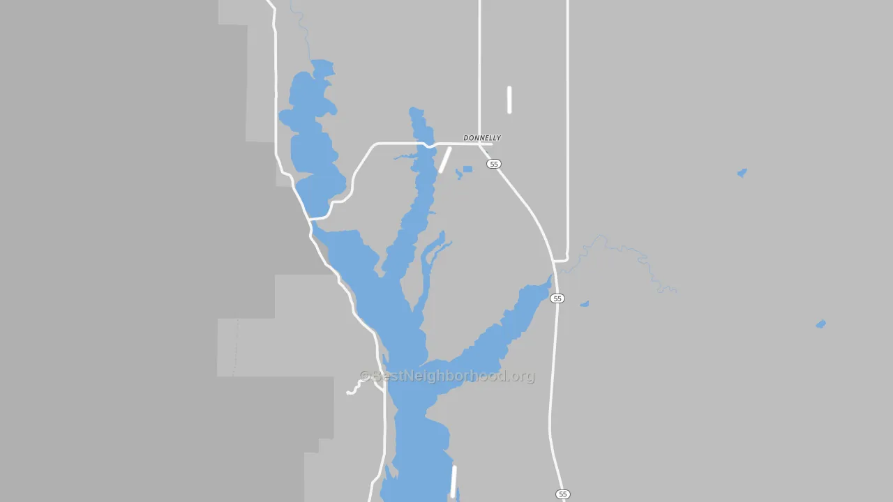Transit Grade map of Donnelly, ID