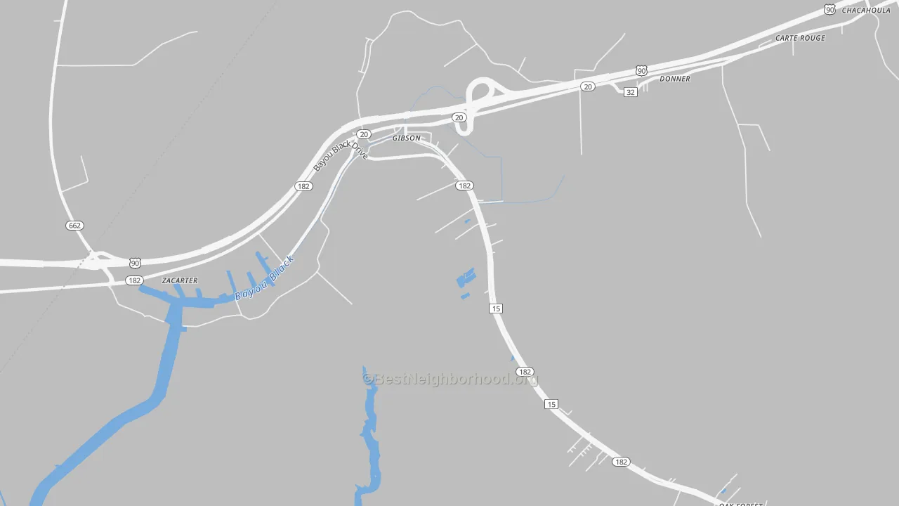 Transit Grade map of Donner, LA