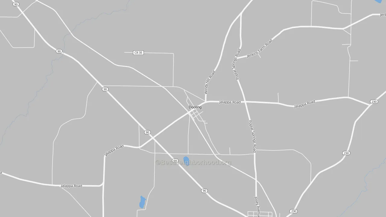 Transit Grade map of Dooling, GA