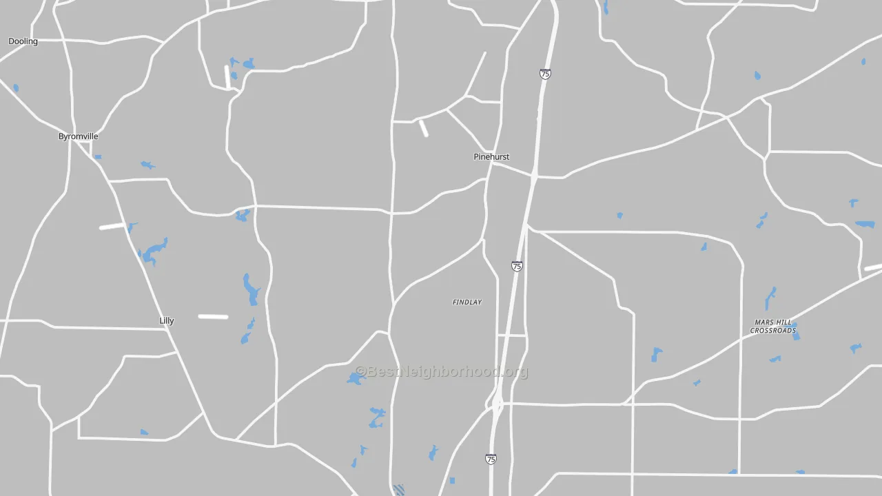 Transit Grade map of Dooly County, GA