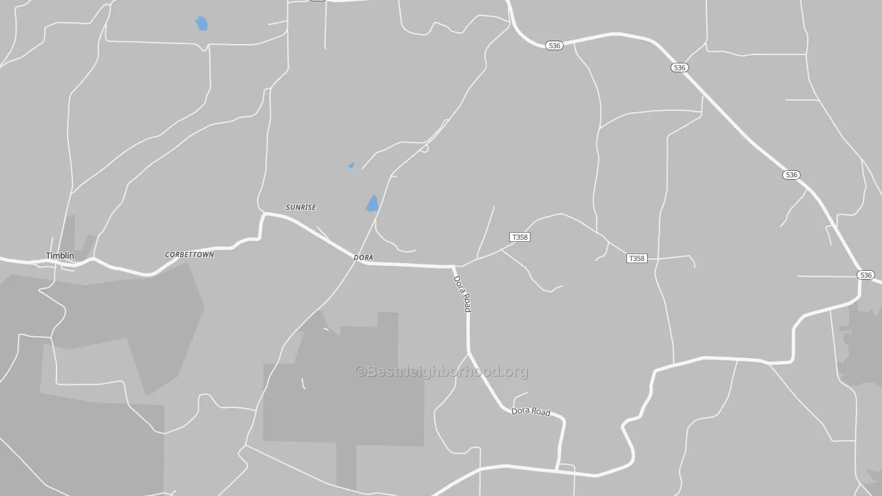 Transit Grade map of Dora, PA