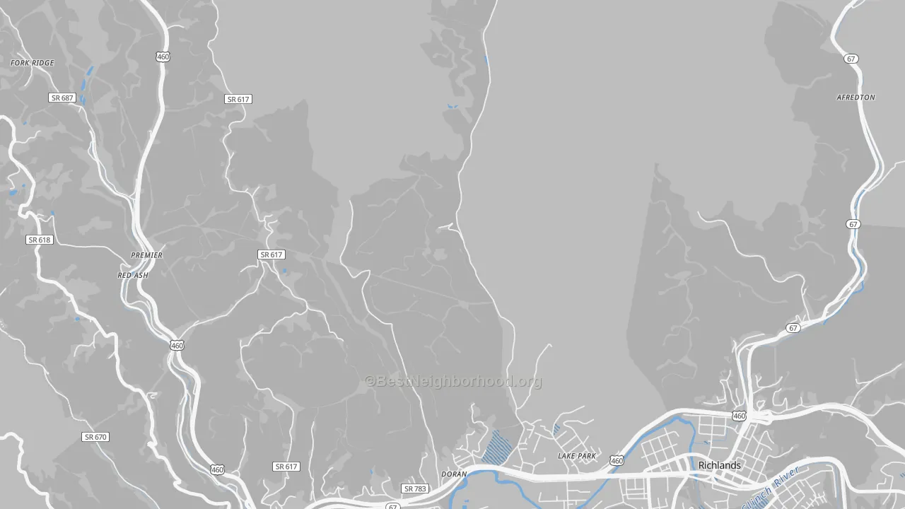 Transit Grade map of Doran, VA