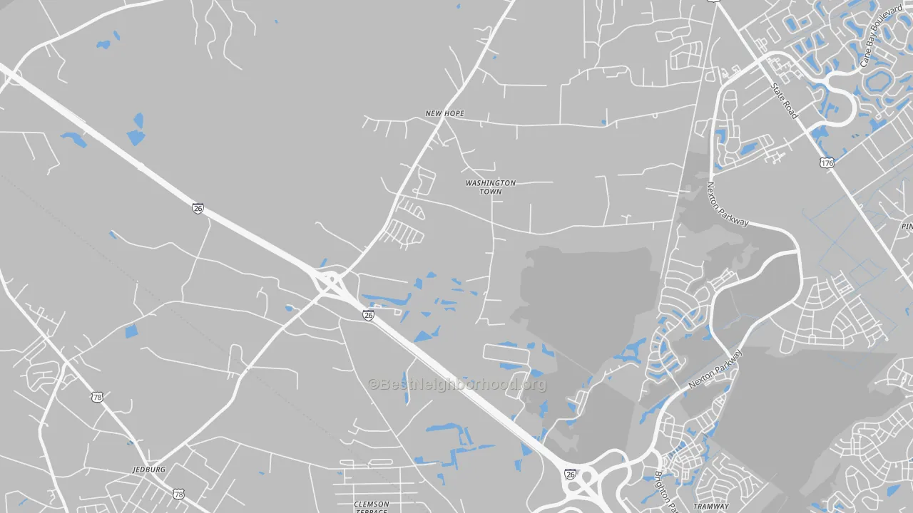 Transit Grade map of Dorchester Estates, SC