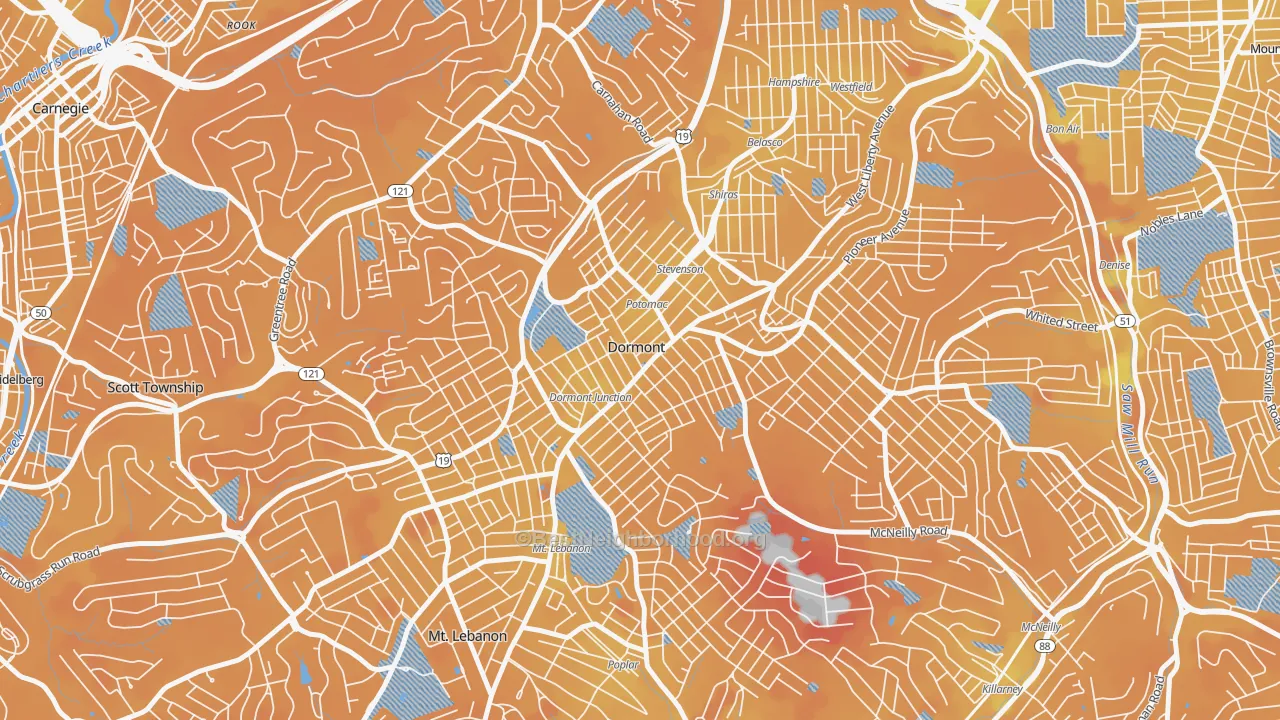 Transit Grade map of Dormont, PA