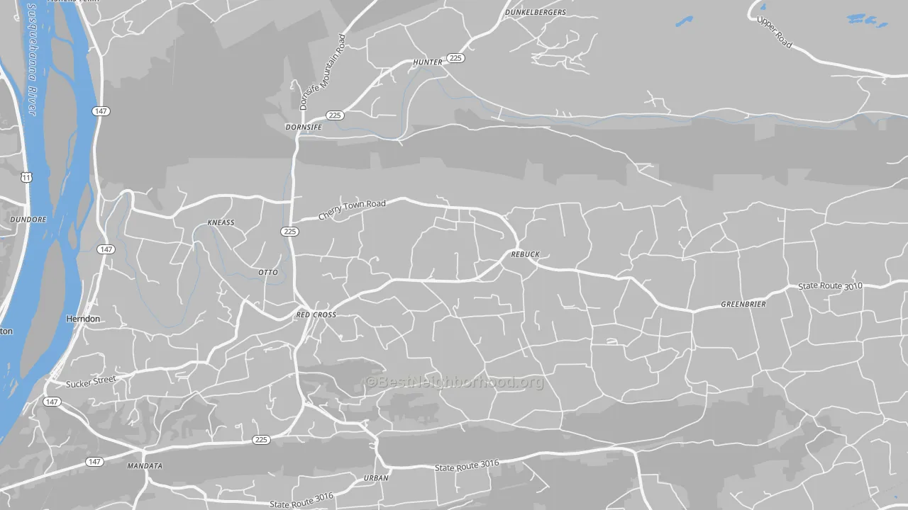 Transit Grade map of Dornsife, PA