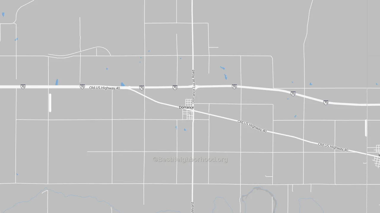 Transit Grade map of Dorrance, KS