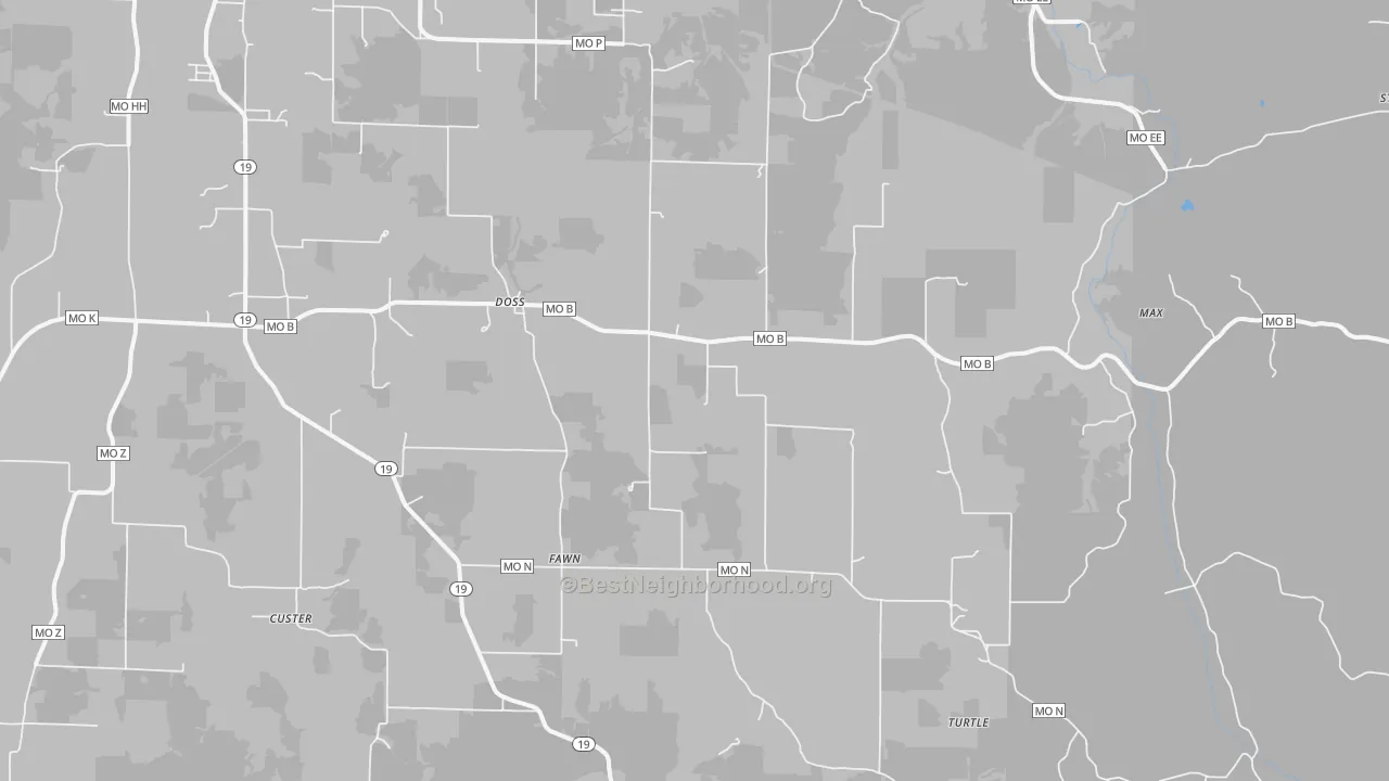 Transit Grade map of Doss, MO