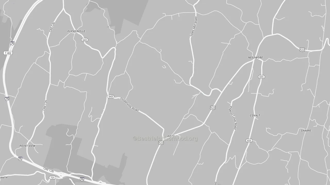 Transit Grade map of Dott, PA