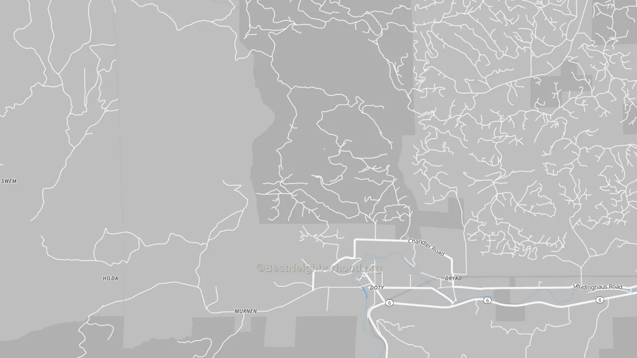 Transit Grade map of Doty, WA