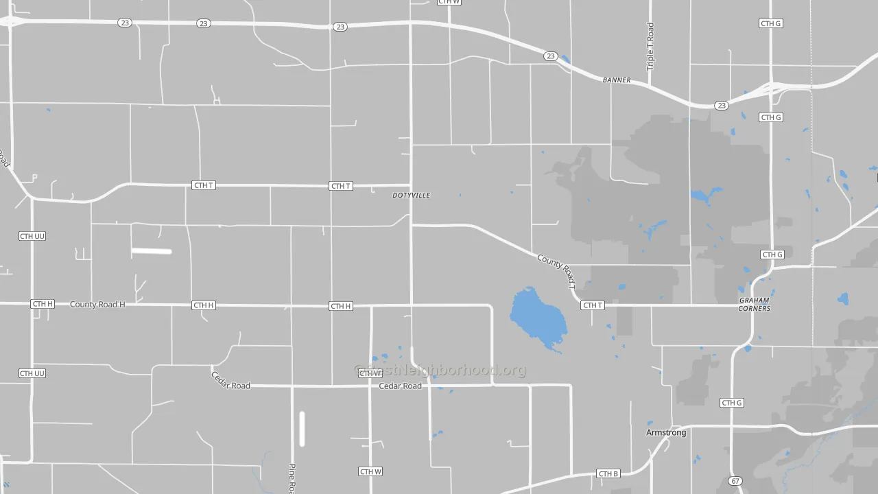 Transit Grade map of Dotyville, WI
