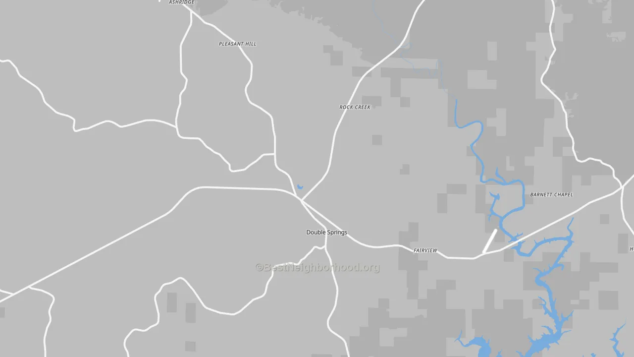 Transit Grade map of Double Springs, AL